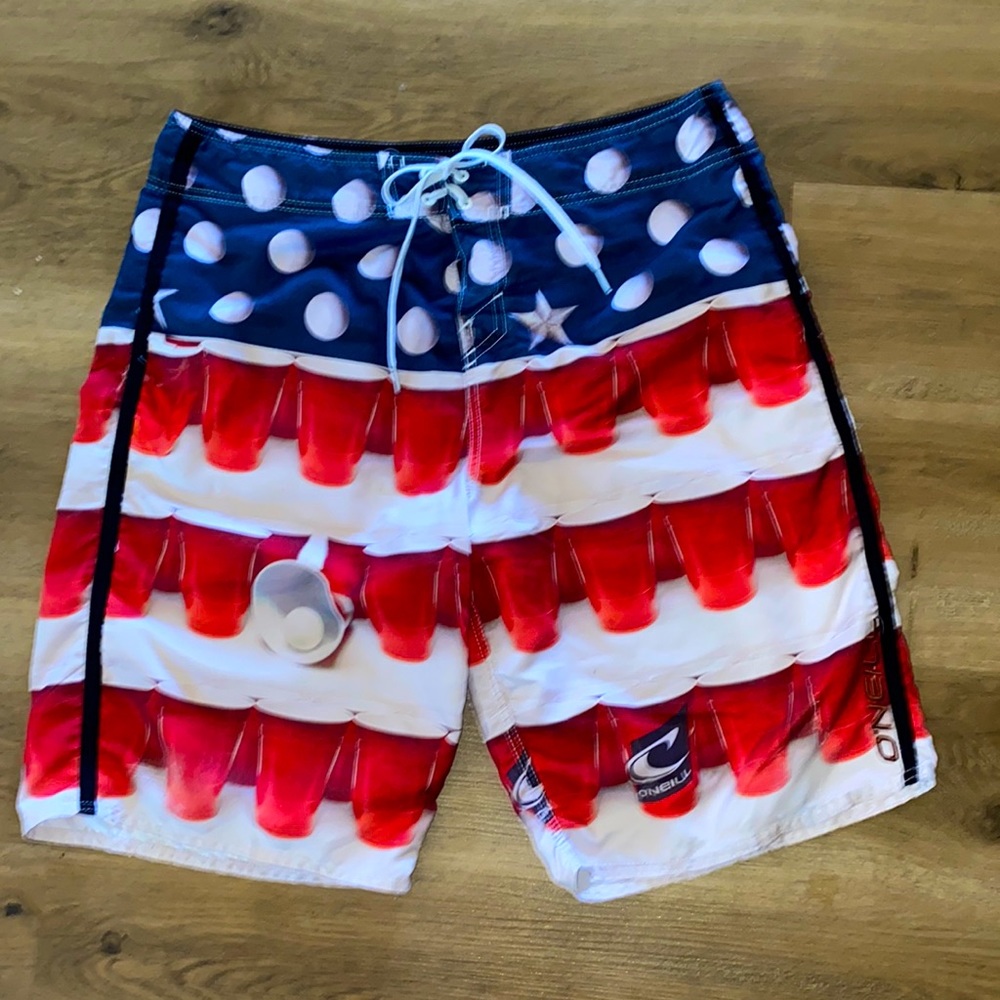 Mens O’Neill Swim Trunks Sz 36